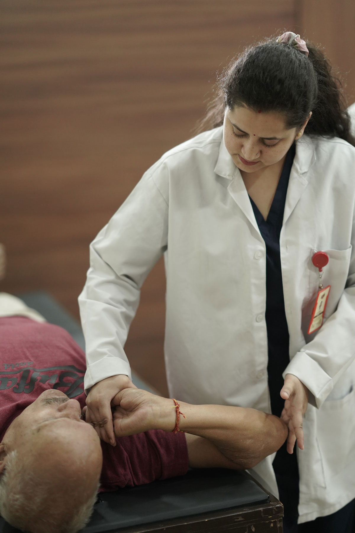 Dr. Arvind Kaur with patient